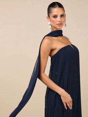 andria slate blue embroidered strapless maxi dress Lulus | Dresses | Lulus Andria Slate Blue Embroidered Strapless Maxi Dress